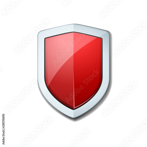 Free Download Red Protection Shield sign illustration - GFXLoad