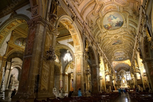 Santiago Metropolitan Cathedral at the Plaza de Armas in Santiago de Chile