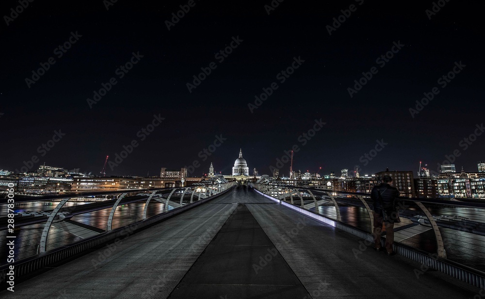 St Pauls' Cathedral and the Millennium Bridge St Pauls' Cathedral and the Millennium Bridge