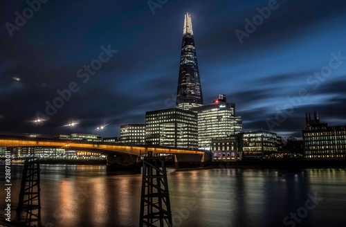 Photography The Shard and London skyline at night