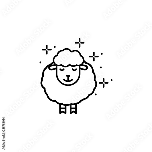 Sheep animal sleep icon. Element of sweet dreams icon