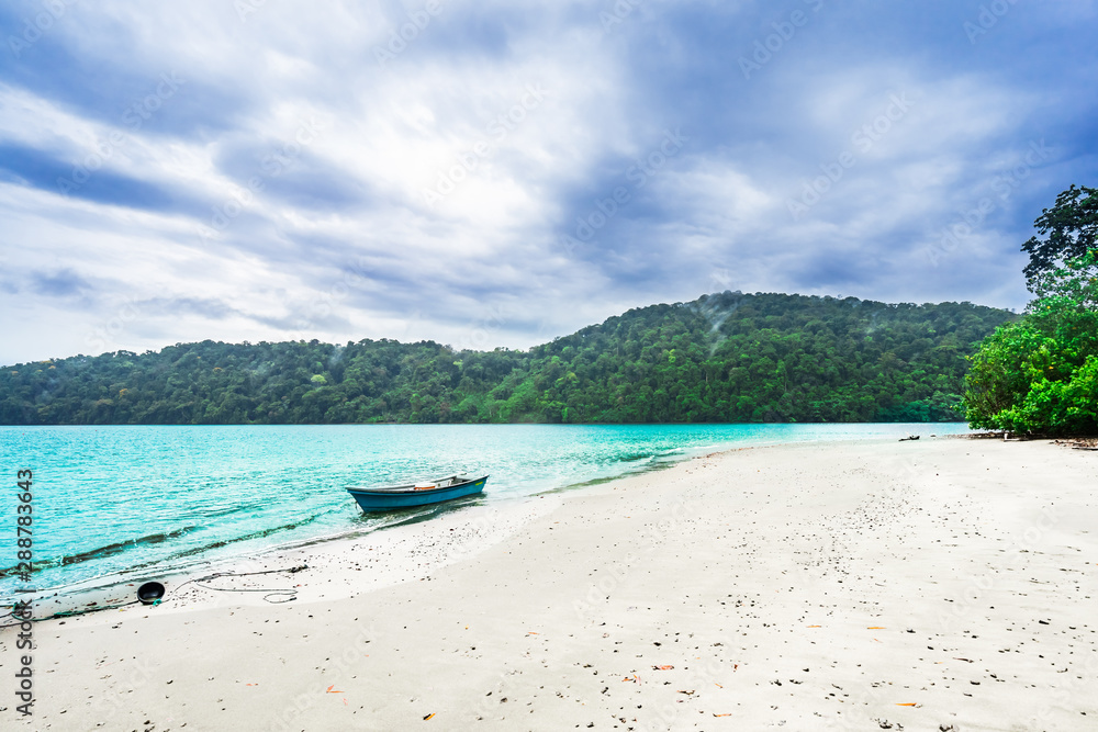 View on tropical beach in national park natural Utria next to Nuqui, Colombia View on tropical beach in national park natural Utria next to Nuqui, Colombia