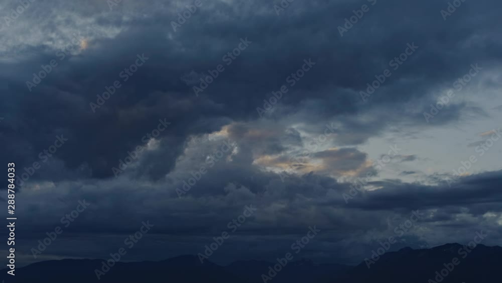 Time lapse Dark Thick Cloud over Mountain Time lapse Dark Thick Cloud over Mountain