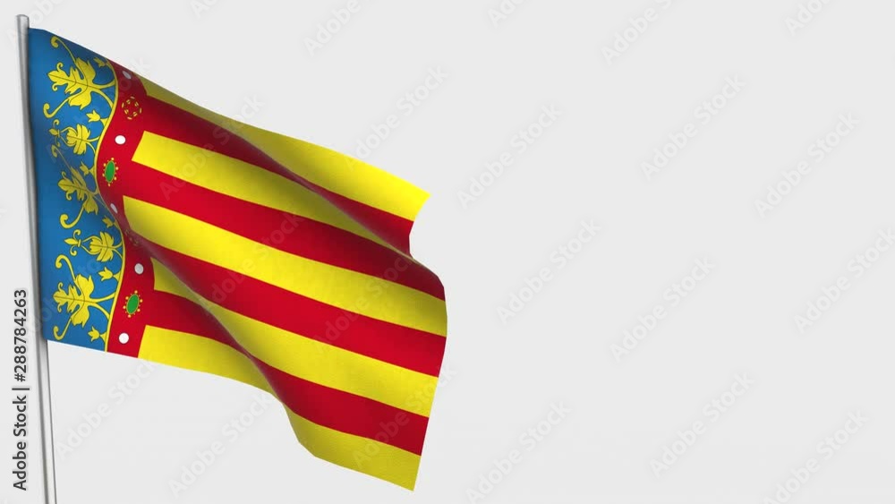 Valencia waving flag animation on Flagpole. Valencia waving flag animation on Flagpole.