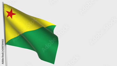 Fotografia Acre waving flag illustration on flagpole.