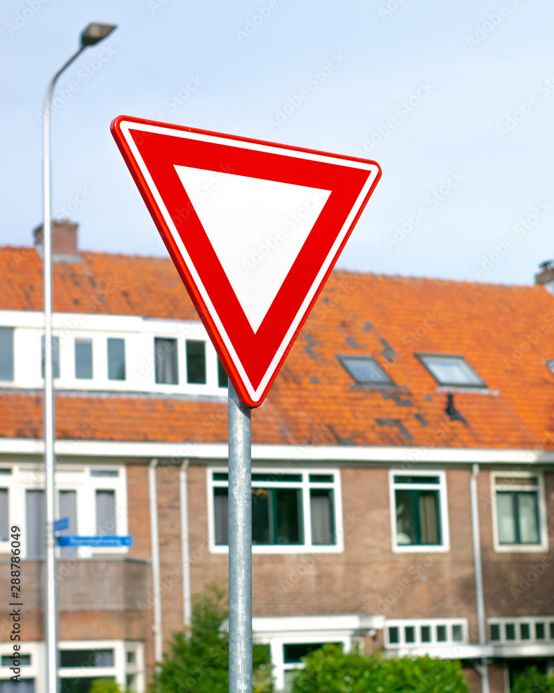 Dutch road sign: give priority