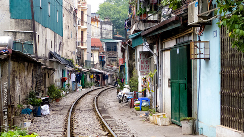 railroad track in hanoi vietnam