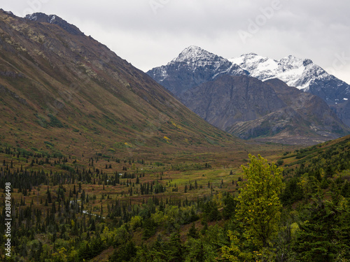Snowcapped Mountain in Alaska in Autumn © Jonathan