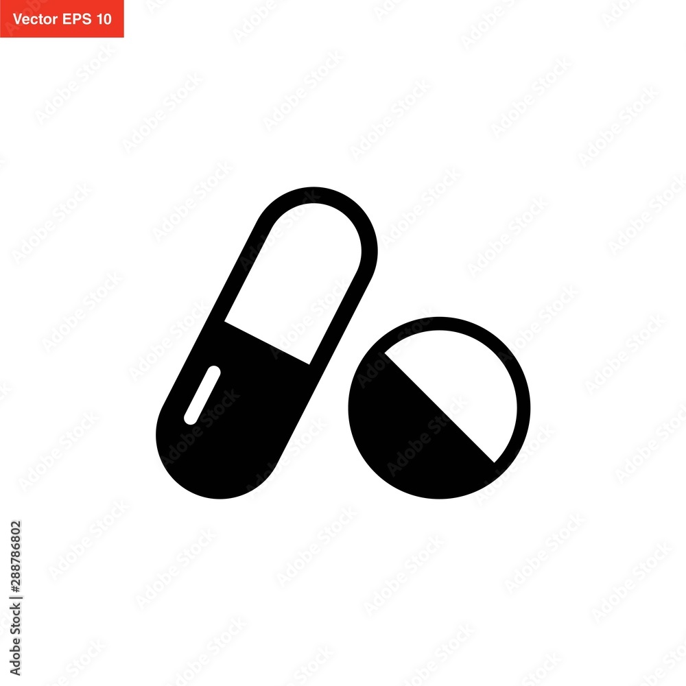 pill capsule medicine icon vector pill capsule medicine icon vector