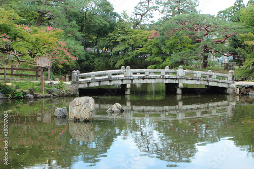 京都 円山公園の石橋