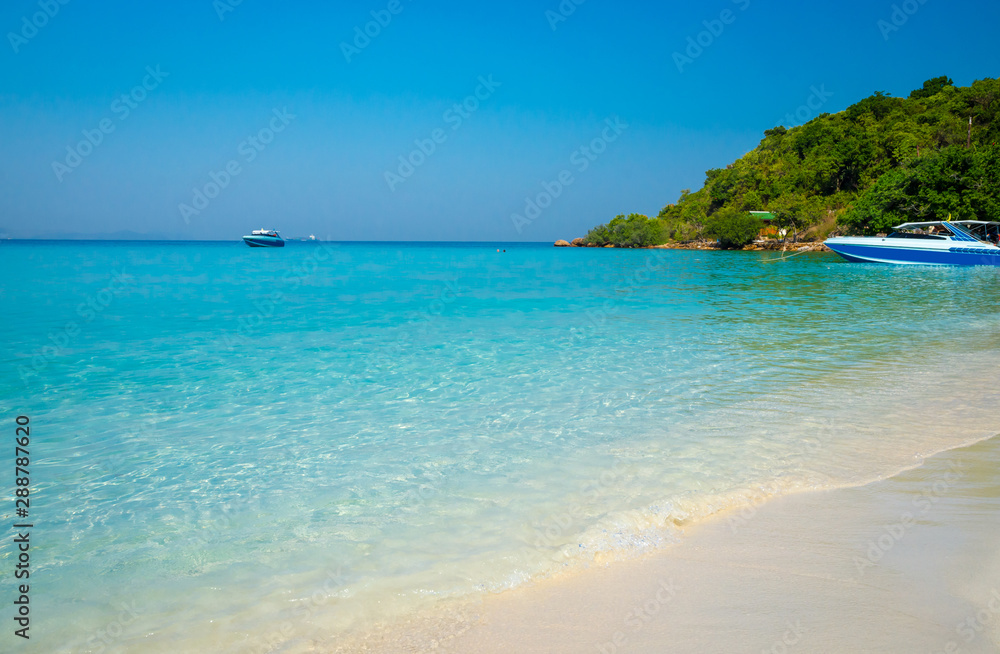 Beautiful tropical beach of Ko Lan, island near Pattaya, Thailand