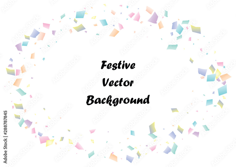Festive color rectangle confetti background. Abstract frame confetti texture for holiday, postcard, poster, website, carnival, birthday, children's parties. Cover confetti mock-up. Wedding card layout Festive color rectangle confetti background. Abstract frame confetti texture for holiday, postcard, poster, website, carnival, birthday, children's parties. Cover confetti mock-up. Wedding card layout