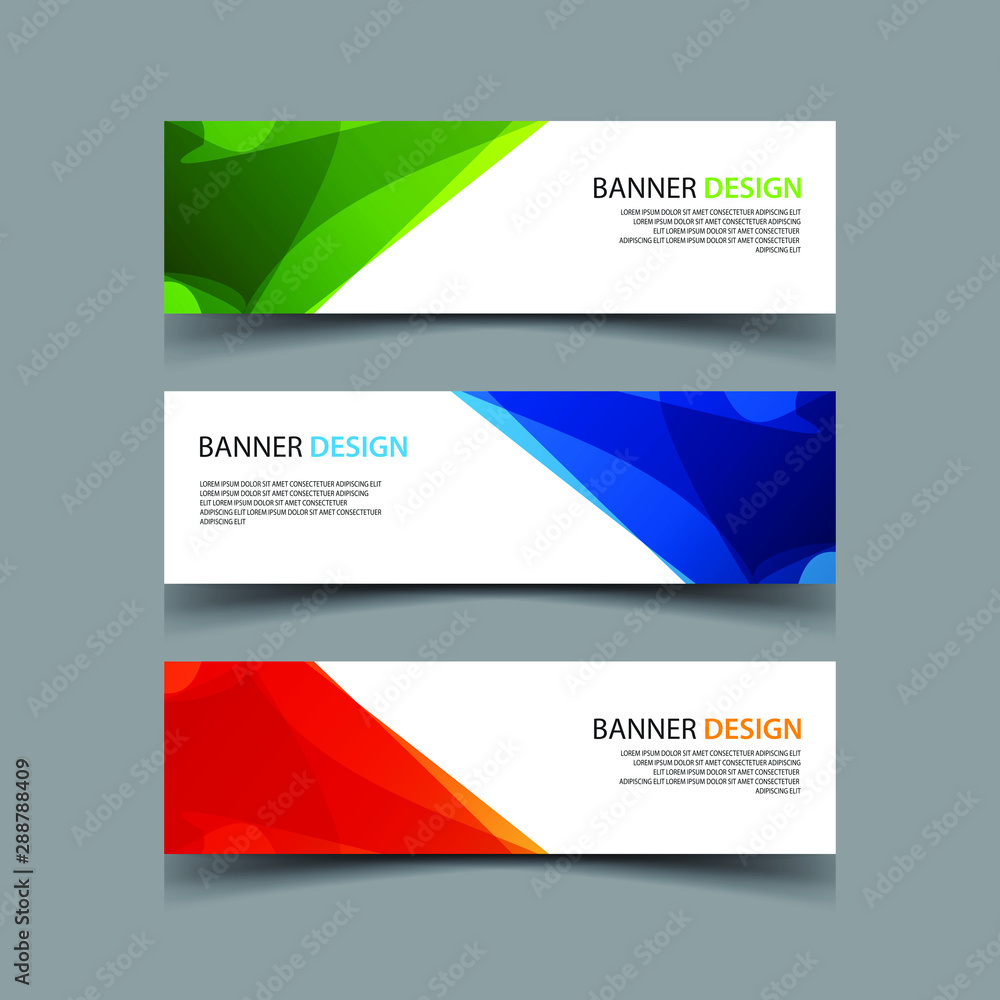 Naklejka premium Vector Abstract design banner web template