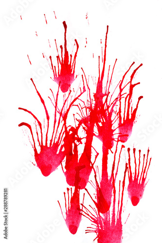 red watercolor texture on white background