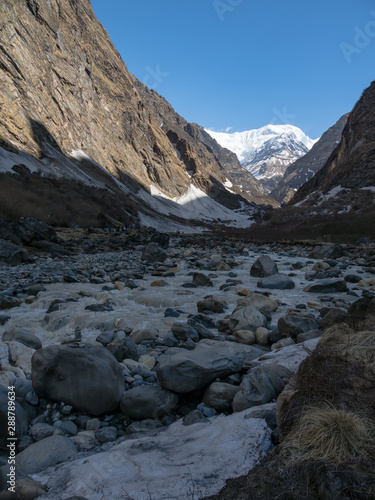 River Flowing Through Himalayan Valley