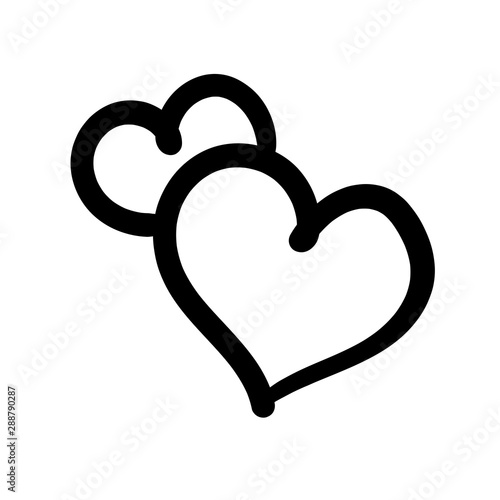 Two Lovers Hearts Love Symbol Double Heart Doodle Stock Vector Adobe Stock Two Lovers Hearts Love Symbol Double Heart Doodle Stock Vector Adobe Stock