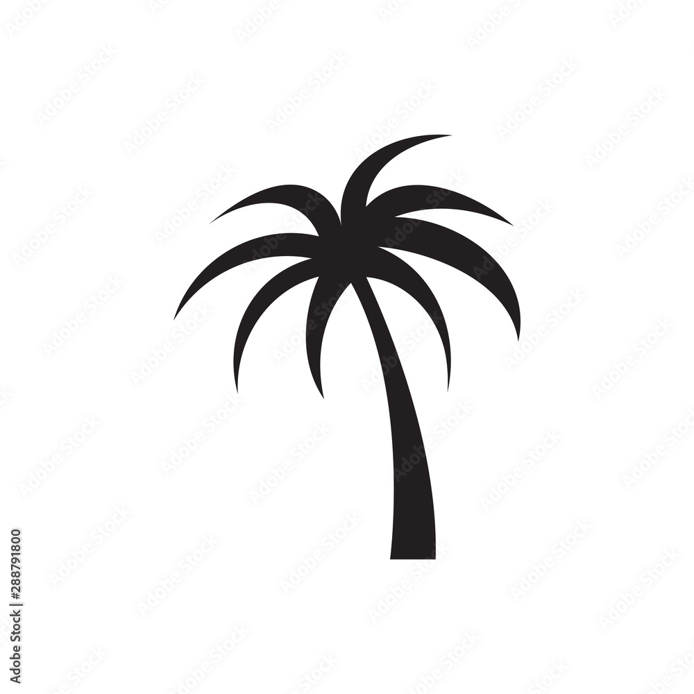 Obraz premium Palm tree graphic design template vector isolated