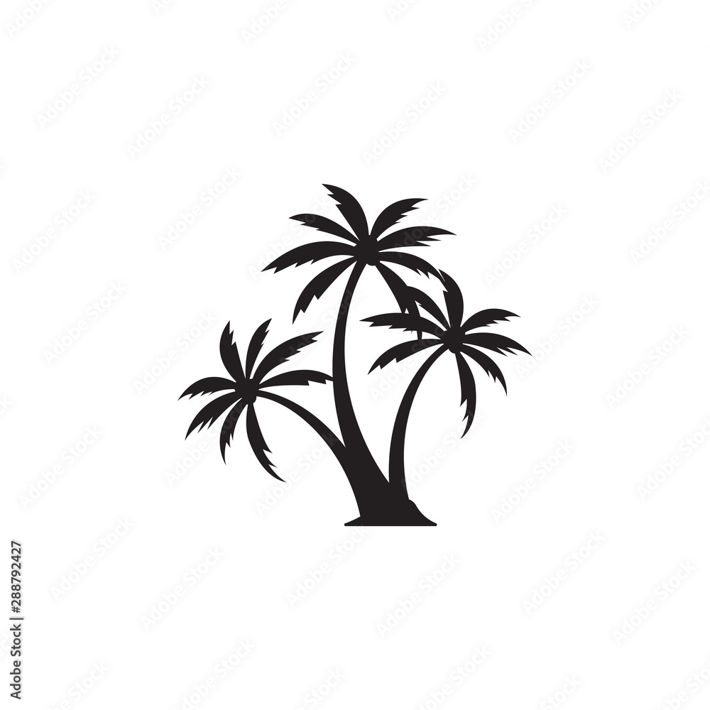 Palm tree graphic design template vector isolated