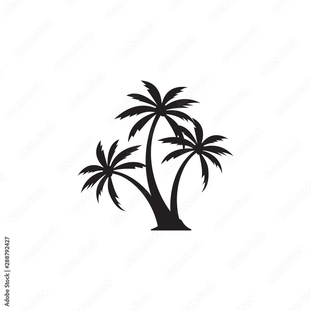 Palm tree graphic design template vector isolated Palm tree graphic design template vector isolated
