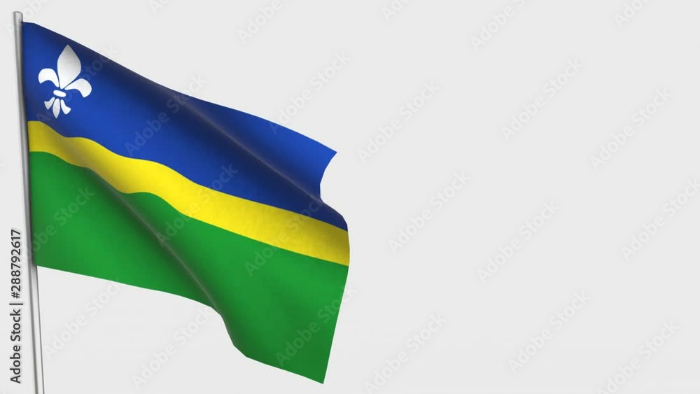 Flevoland waving flag animation on Flagpole. Flevoland waving flag animation on Flagpole.