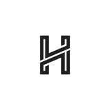 Creative Modern letter H. Vector logo icon template