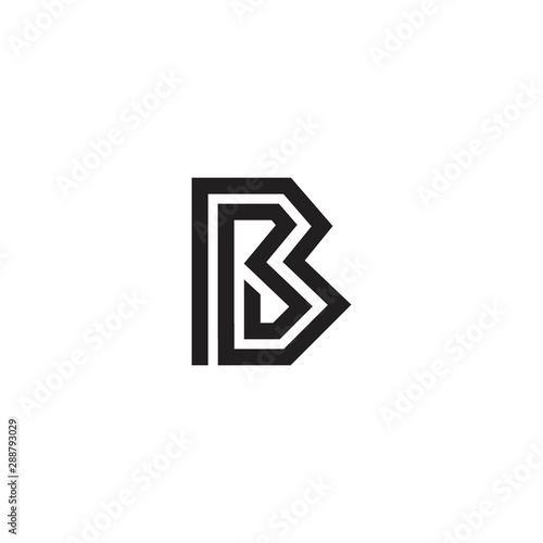 Creative Modern letter B. Vector logo icon template