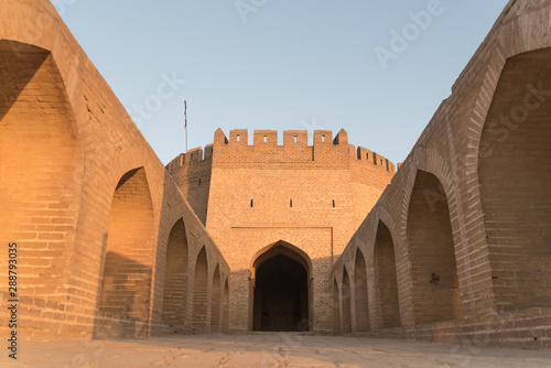 Baghdad, Iraq – June 25, 2019: Old castle Bab al Wastani in Baghdad