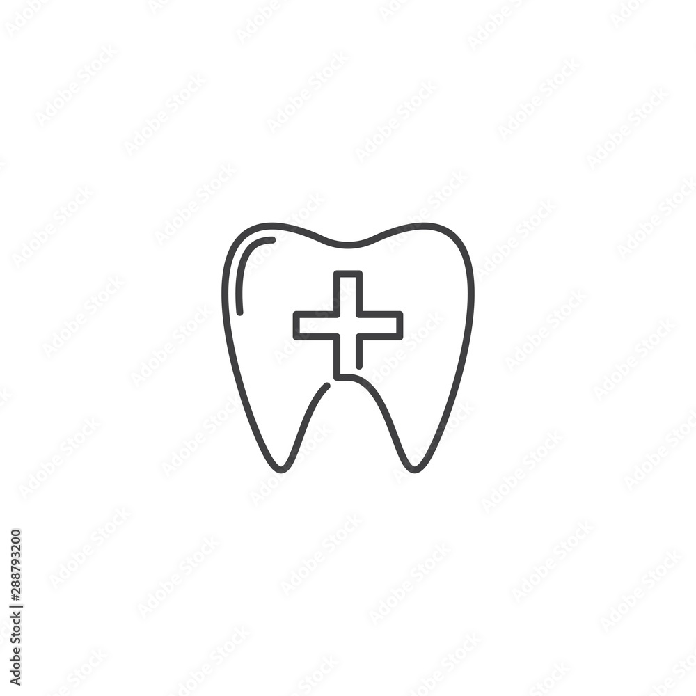 Obraz premium Dental care, medical tooth. Vector logo icon template