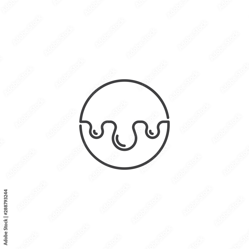 Obraz premium Dripping blood or paint or water. Vector logo icon template