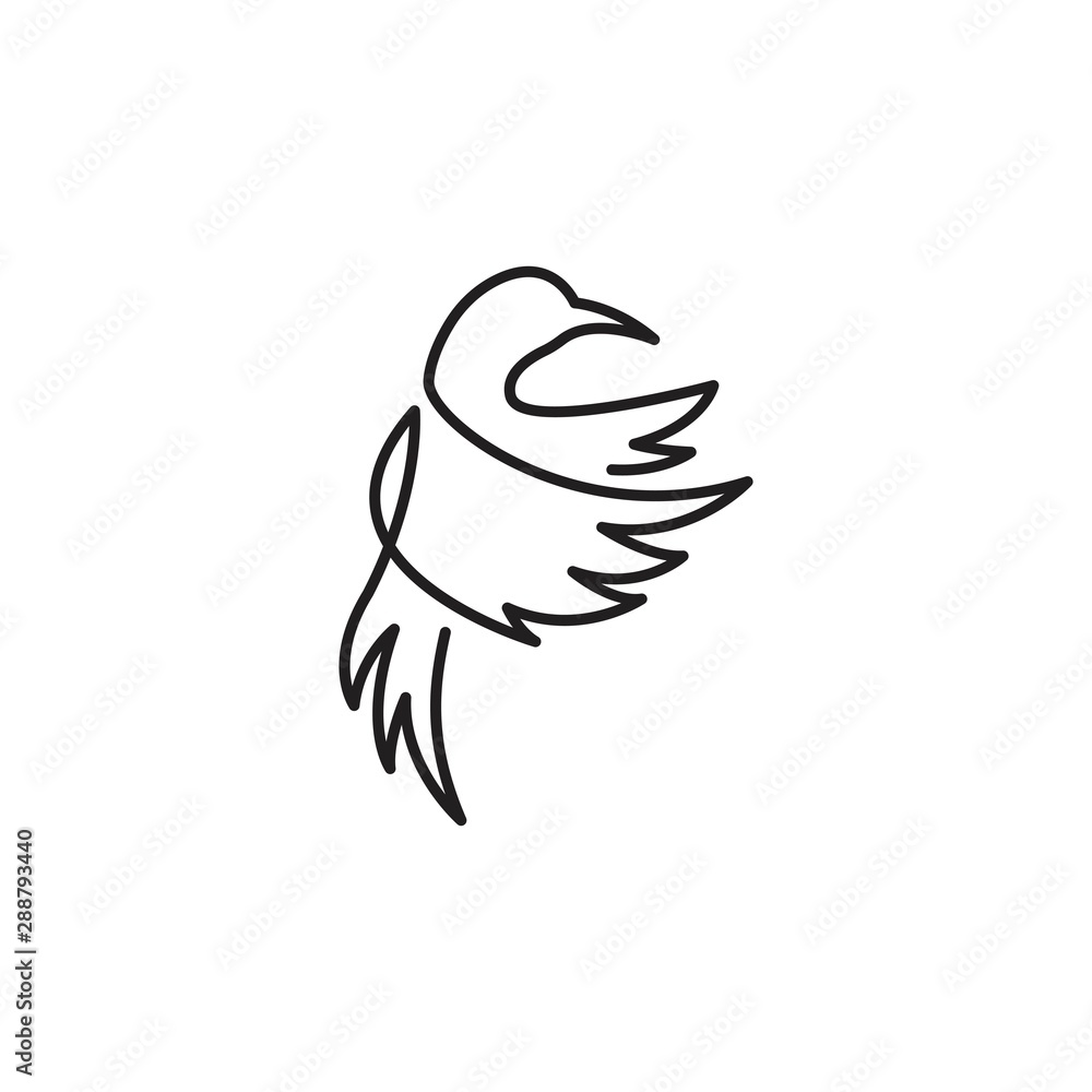 Humming bird one line. Vector logo icon template Humming bird one line. Vector logo icon template