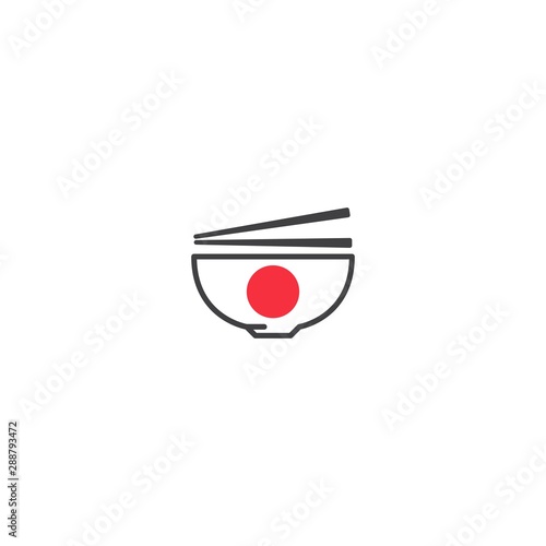 Japanese food. Vector logo icon template