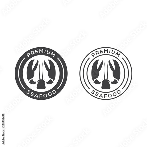Lobster. Vector logo icon template