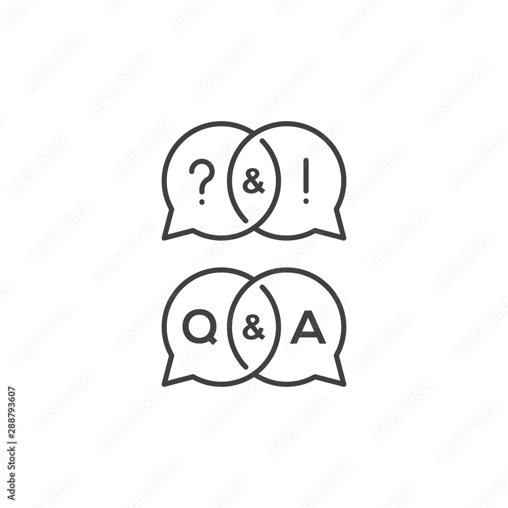 Question and answer . Vector icon template