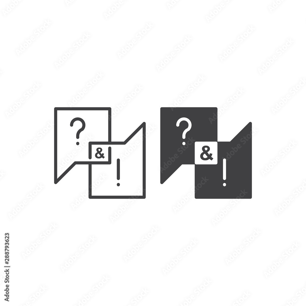 Question and answer . Vector icon template Question and answer . Vector icon template