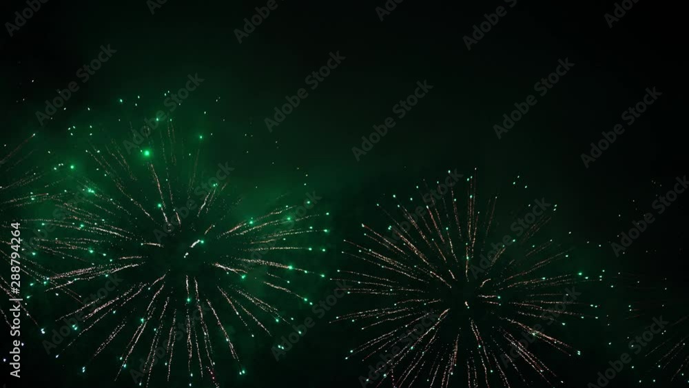 4K Real Firework. Beautiful, magnificent, red, green and gold color of the dazzling fireworks. Ultra HD stock footage 4K Real Firework. Beautiful, magnificent, red, green and gold color of the dazzling fireworks. Ultra HD stock footage