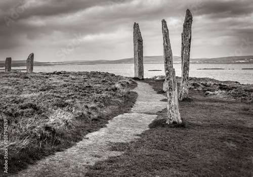 Prehistoric stone circle in Scotland  photo