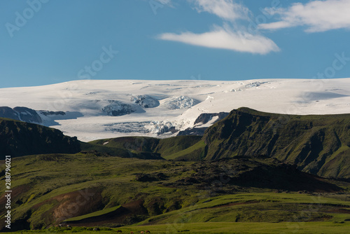 Views in area of the south of Iceland at the national road N1