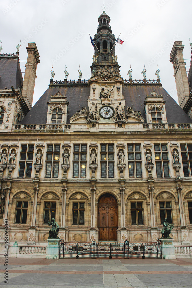 City Hall building in Paris, France