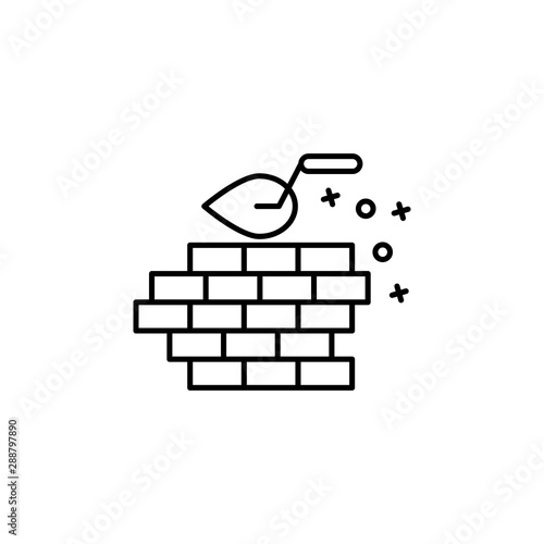 Wall trowel job icon. Element of labor icon