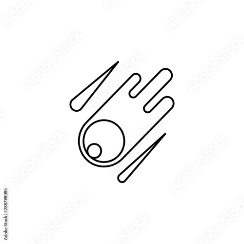 Asteroid meteorite icon. Element of natural disaster icon