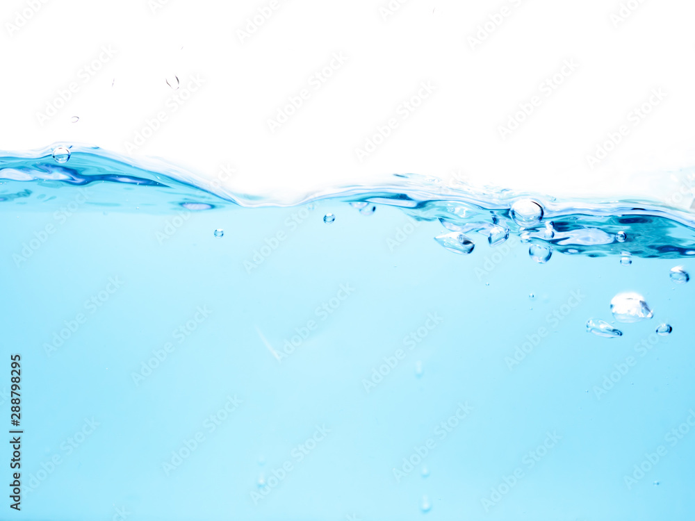 Water waves and bubbles in a white background Water waves and bubbles in a white background