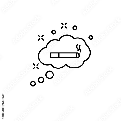 Thinking, cigarette icon. Element of quit smoking icon