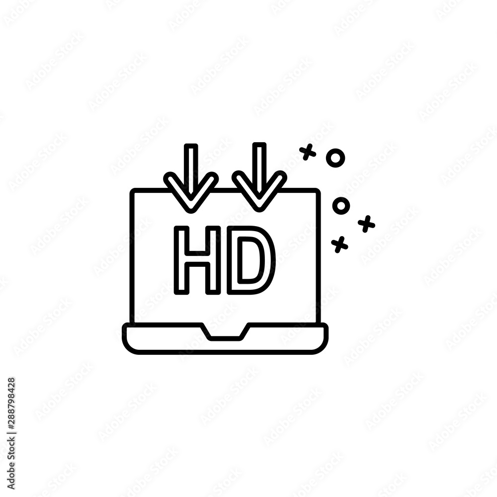 Hd monitor laptop icon. Element of quit smoking icon Hd monitor laptop icon. Element of quit smoking icon