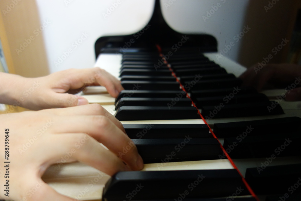 Obraz premium グランドピアノを弾く