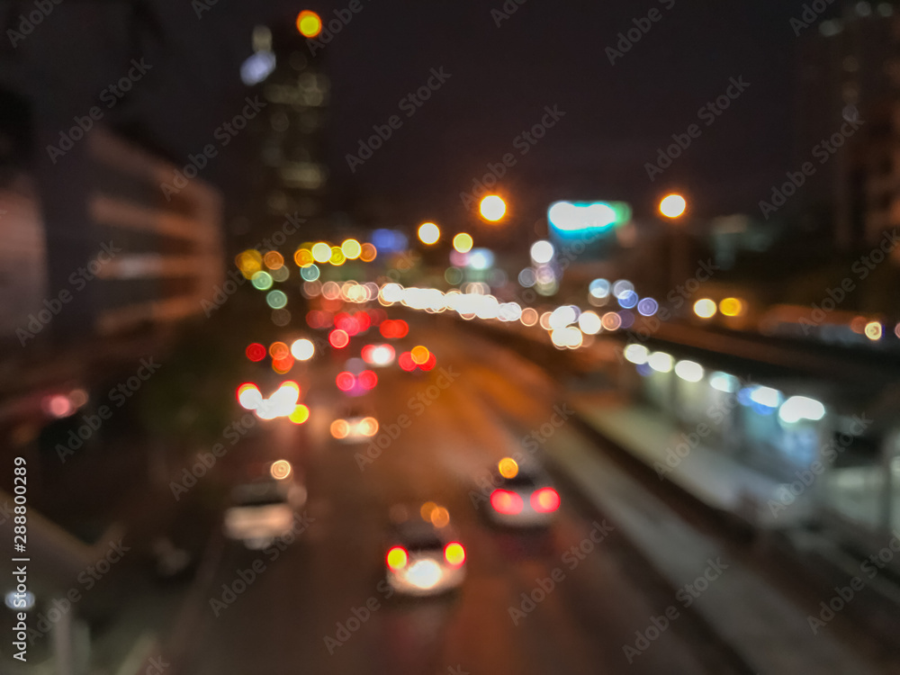 blur of traffic in the city at night blur of traffic in the city at night