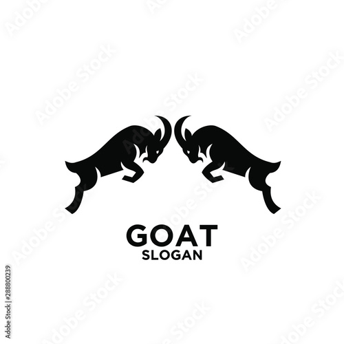 goat logo icon design vector