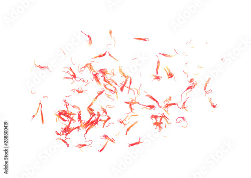Valokuva Safflower petals isolated on white background