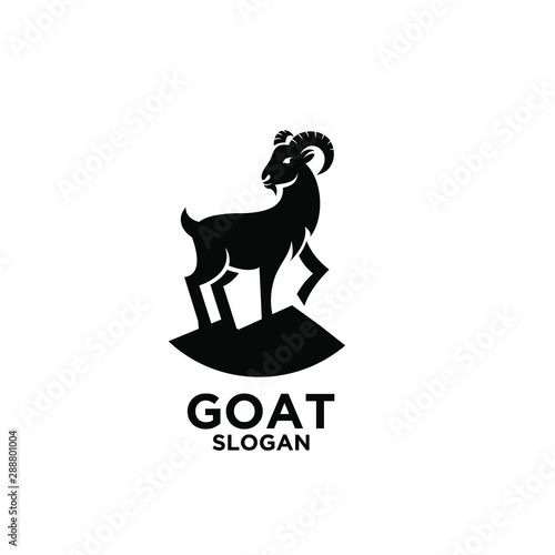 goat logo icon design vector
