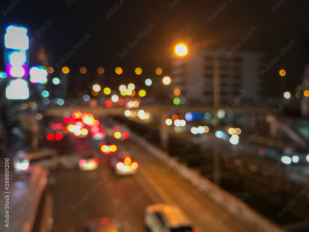 blur of traffic in the city at night blur of traffic in the city at night