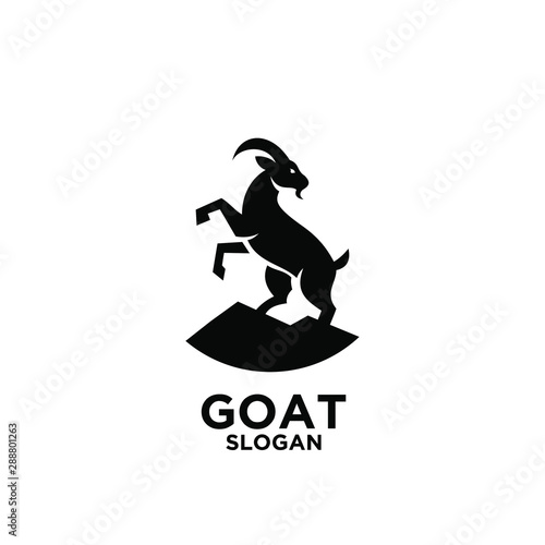 goat logo icon design vector